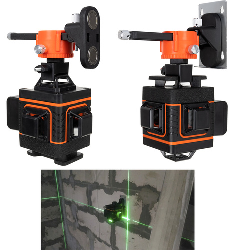 4D 16řádková plochá laserová vodováha – přesný 360° zelený laser