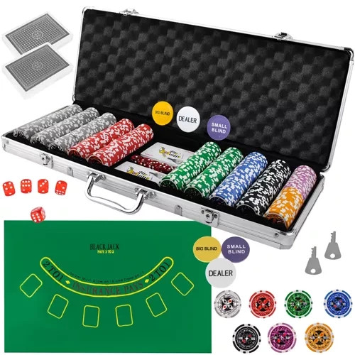 Poker - sada 500 žetonů v kufru