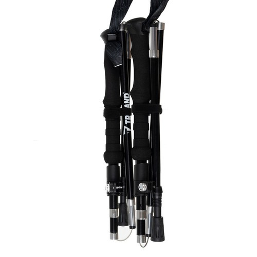 2 Skládací trekkové hole pro Nordic Walking s nákryty (výška 154 - 196 cm)