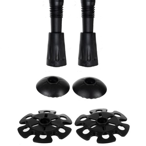 2 Skládací trekkové hole pro Nordic Walking s nákryty (výška 154 - 196 cm)