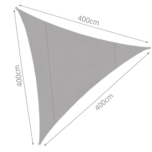 Stínová plachta 4x4x4m - šedá