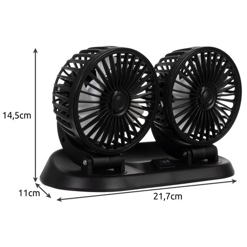 Dvojitý ventilátor do auta