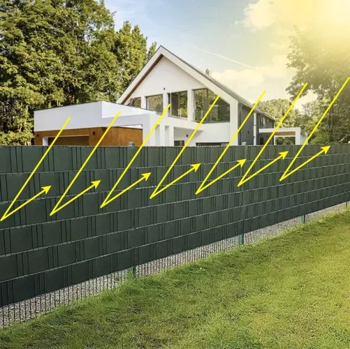 Velmi pevná plotová páska 450g/m² pro plotový plot + klopy (zelená)