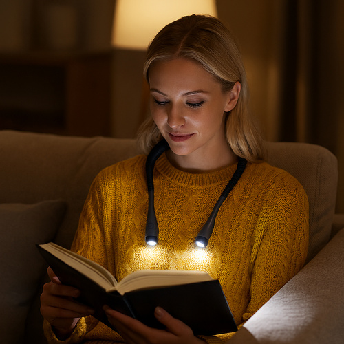 2+1 ZDARMA: Nákrční lampa na čtení - dobíjecí LED svítilna