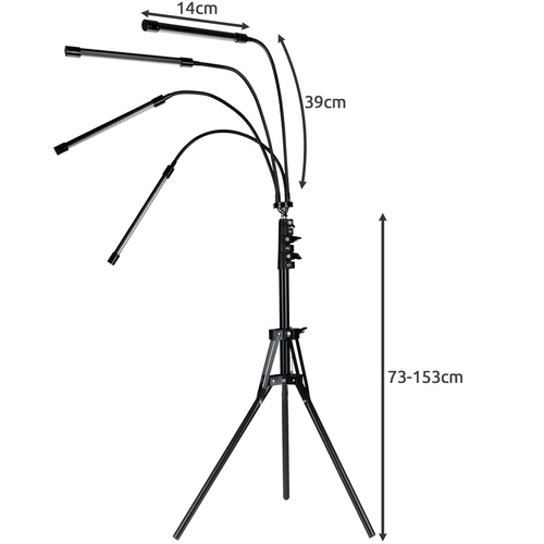Profesionální LED lampa pro růst rostlin se stojanem