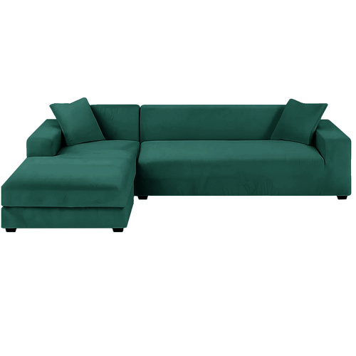 Elastický potah na pohovku (190 - 230 cm) - Tmavě zelený