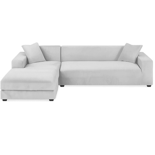 Elastický potah na pohovku (190 - 230 cm) - Světle šedý
