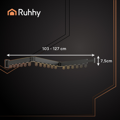 Nástěnný skládací sušák 2v1