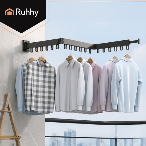 Nástěnný skládací sušák 2v1