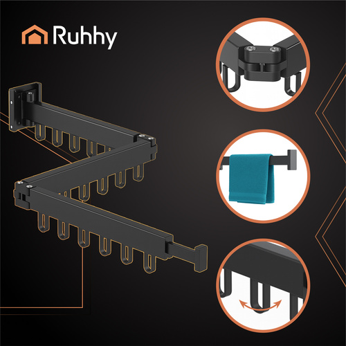 Nástěnný skládací sušák 2v1