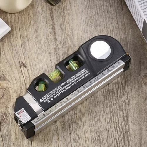 Laserová vodováha s integrovaným metrem 250cm - 3 libely