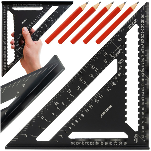 Hliníkový tesařský úhelník 12 palců