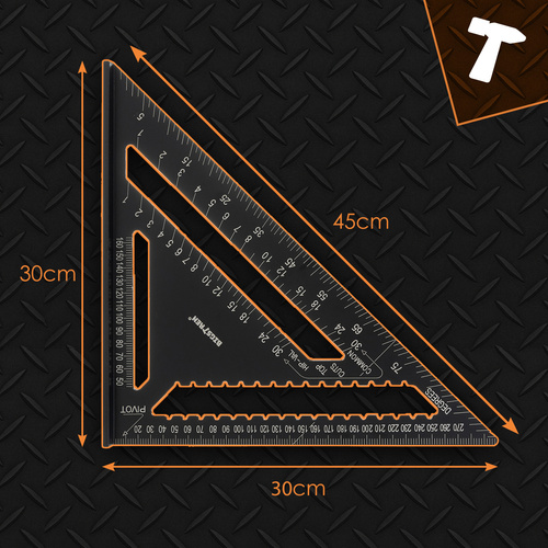 Hliníkový tesařský úhelník 12 palců