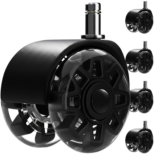 Černá otočná kolečka pro židli