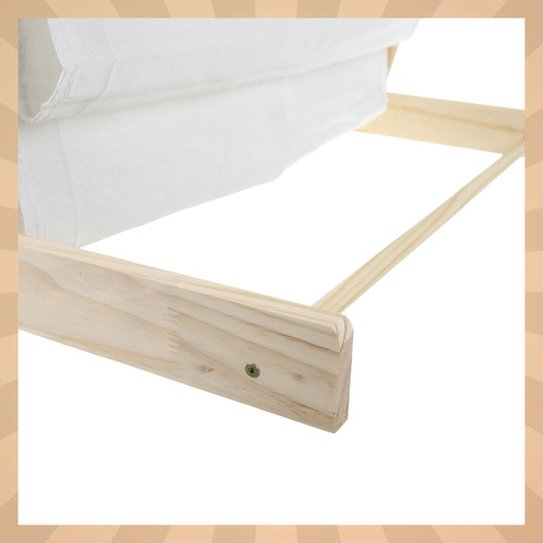 Dětská knihovnička / regál - 6 polic, dřevo + látka 79×62,5×30 cm