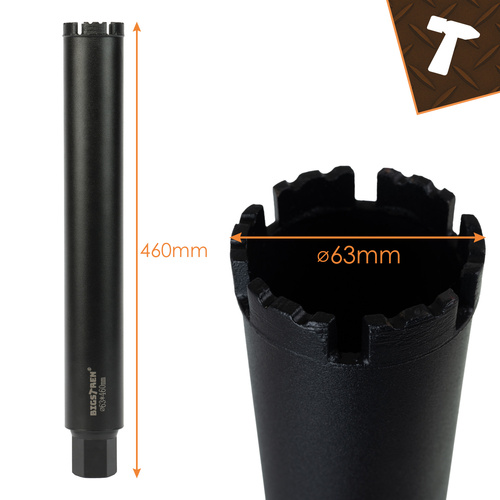 Diamantový jádrový vrták 63×450 mm Bigstreen