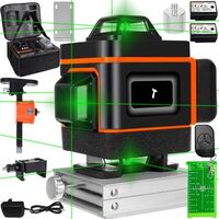 4D 16řádková plochá laserová vodováha – přesný 360° zelený laser - Obrázek