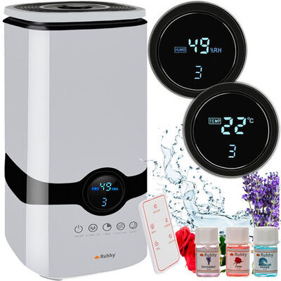 Ultrazvukový zvlhčovač vzduchu s ionizací 4l + 3 vonné oleje - Obrázek