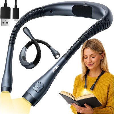 Nákrční lampa na čtení - dobíjecí LED svítilna - Obrázek
