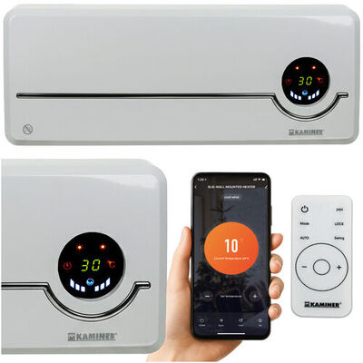 Vzduchová clona nad vstupní dveře s WiFi Kaminer AIRO 2000W (bílá) - Obrázek